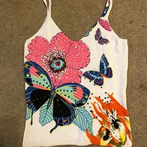 BCBGMAXAZRIA Flower/butterfly Cami!